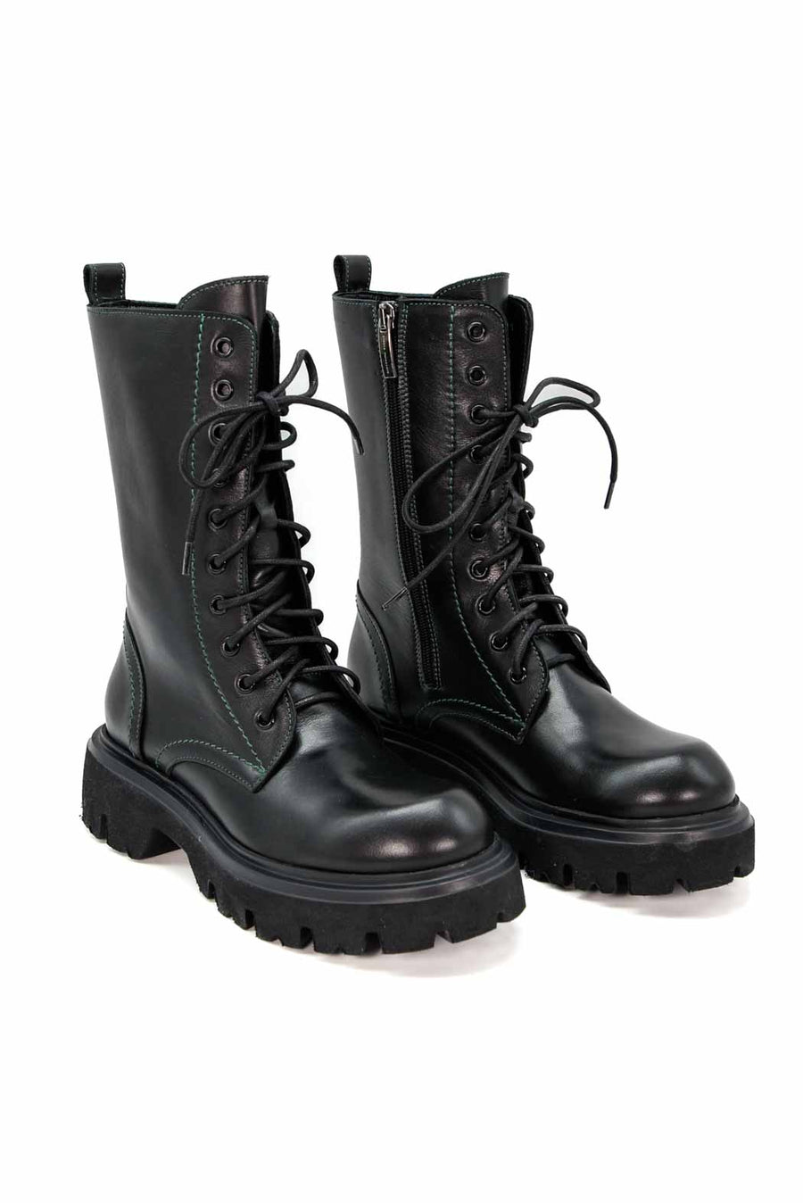 JMN10N LEATHER LACE-UP COMBAT BOOTS