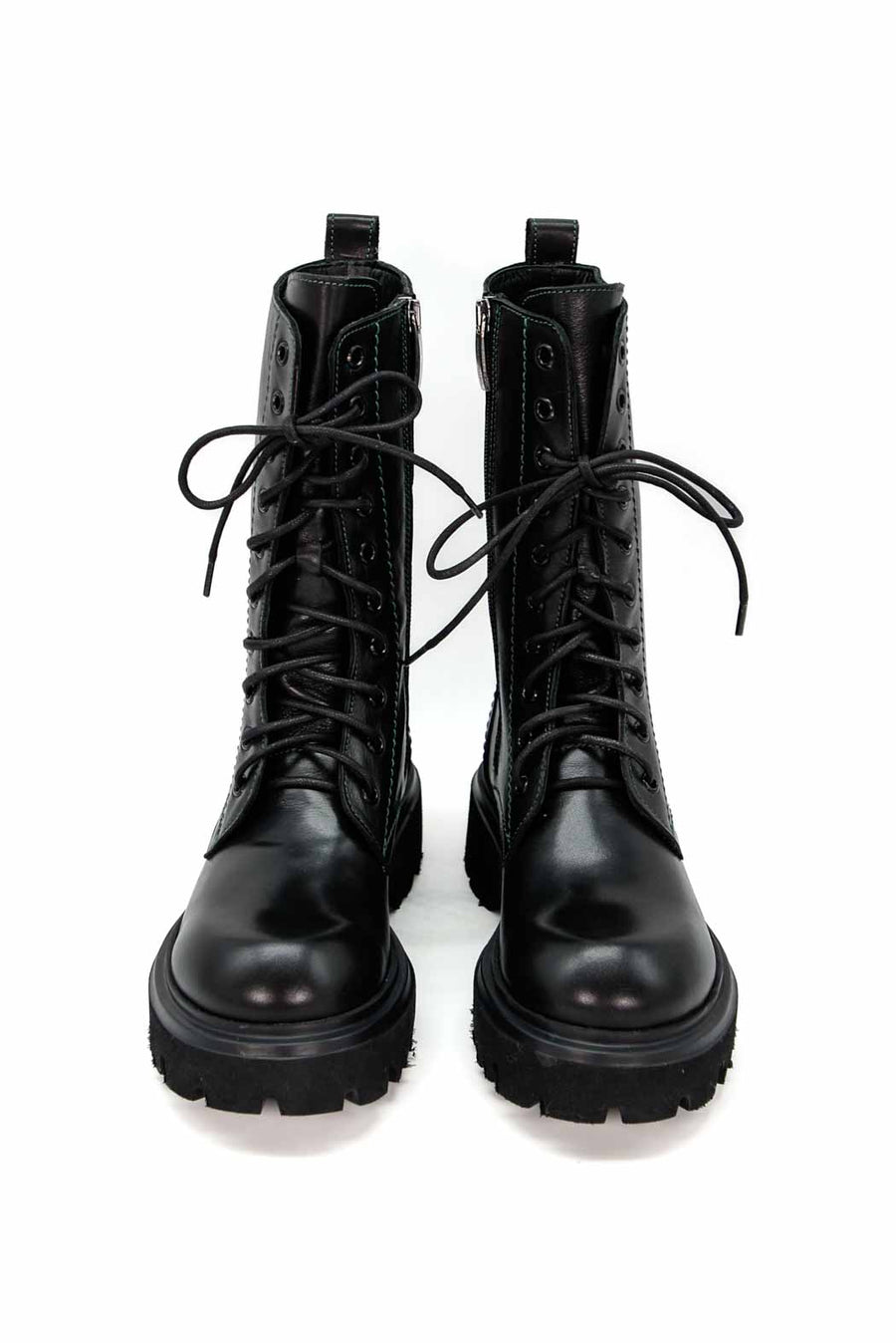 JMN10N LEATHER LACE-UP COMBAT BOOTS