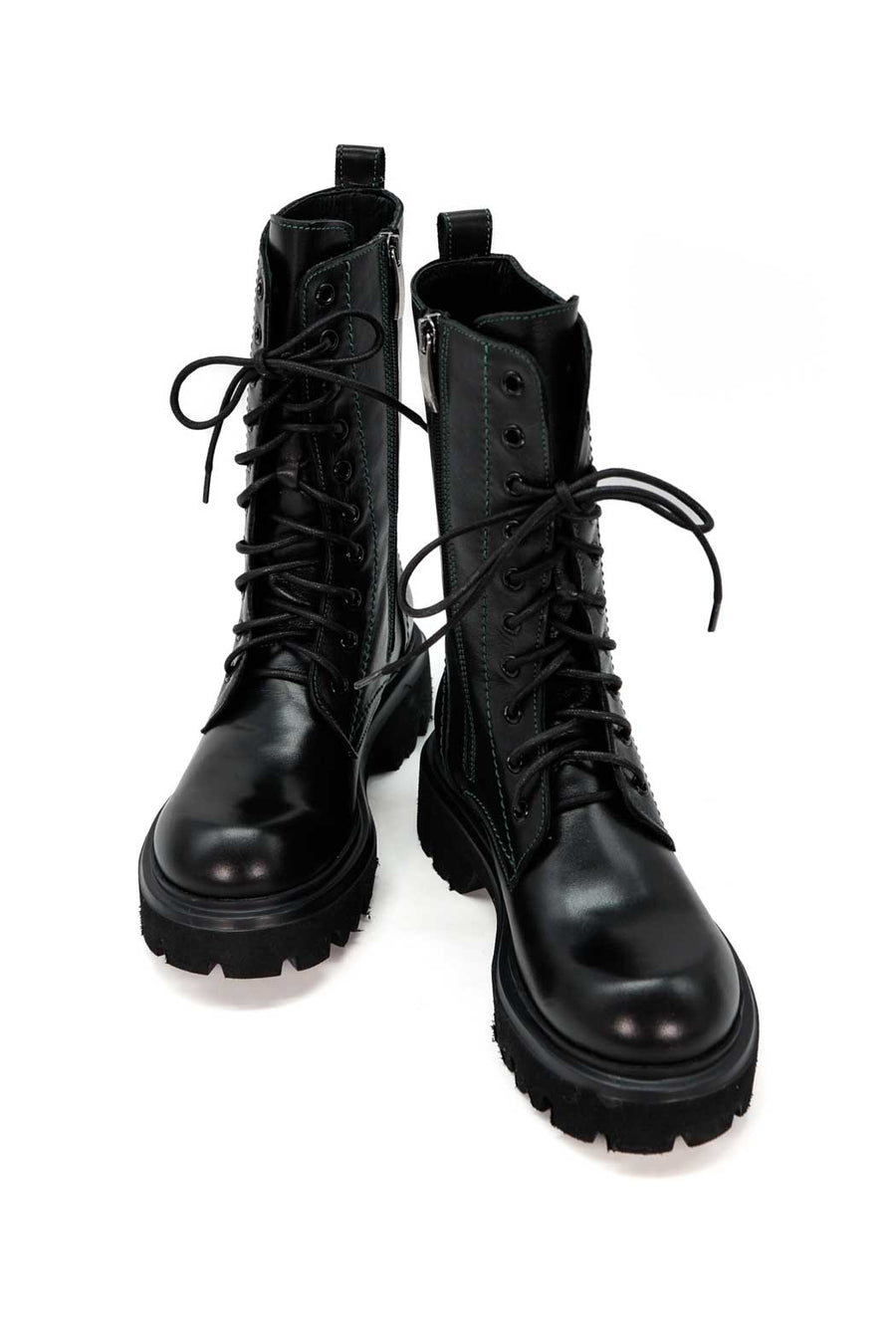 JMN10N LEATHER LACE-UP COMBAT BOOTS