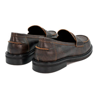 JPG30Q VINTAGE-EFFECT LEATHER LOAFERS