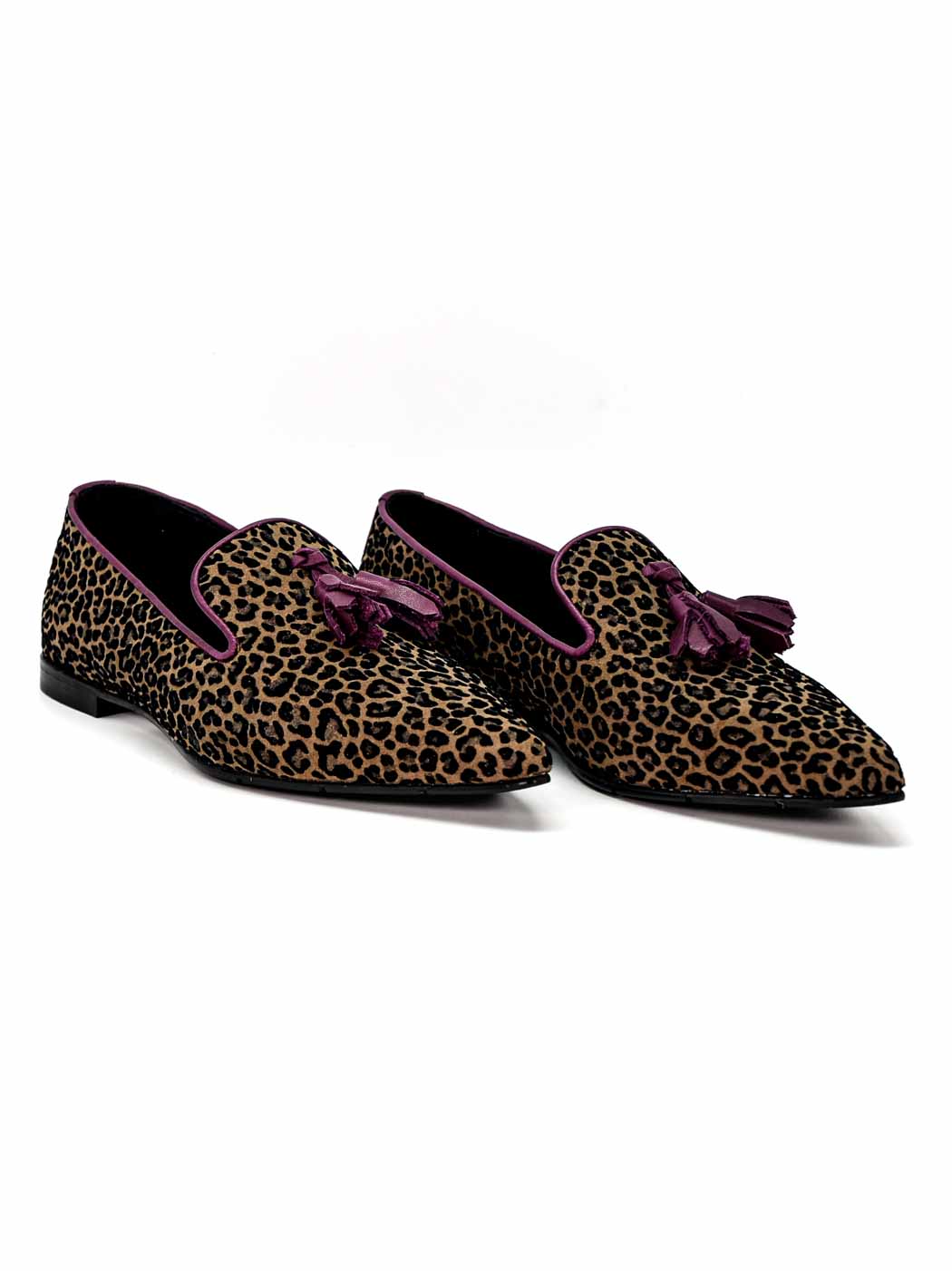 RLI139 FLOCKED SUEDE LOAFERS