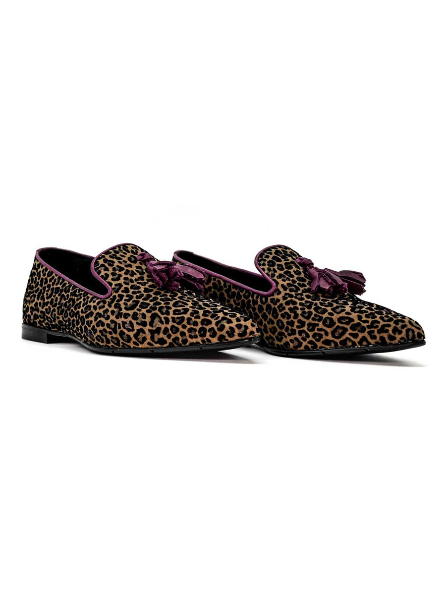 RLI139 FLOCKED SUEDE LOAFERS