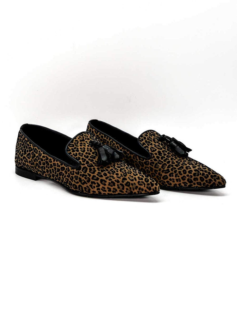 RLI139 FLOCKED SUEDE LOAFERS