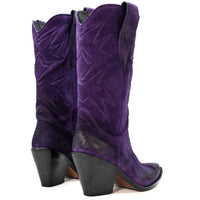 V7 CRUST LEATHER WESTERN ANKLE BOOTS