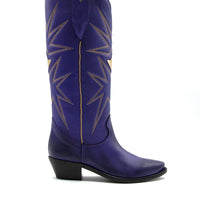 VTX01 LEATHER WESTERN TALL BOOTS
